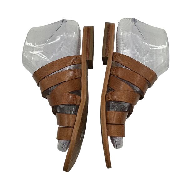 Louise Et Cie Cognac Brown Braelynn Leather Sandals - Picture 6 of 10